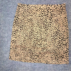 Brandy Melville Leopard Mini Skirt Made in Italy OS Tan Black Animal Print Cute